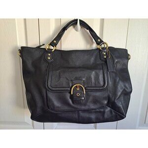 Coach Campbell Black Satchel Handbag Business Tote F24683 NO SHOULDER STRAP